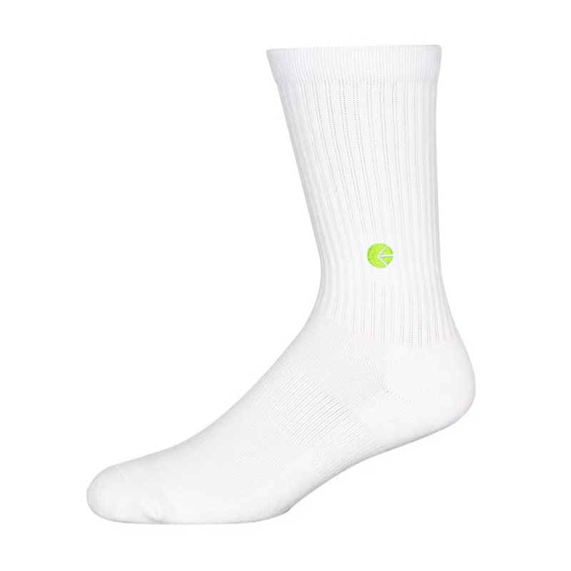 Ethika Mens White Crew Socks – Flo Green Logo