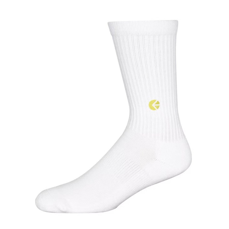 Ethika Mens White Crew Socks – Yellow Logo