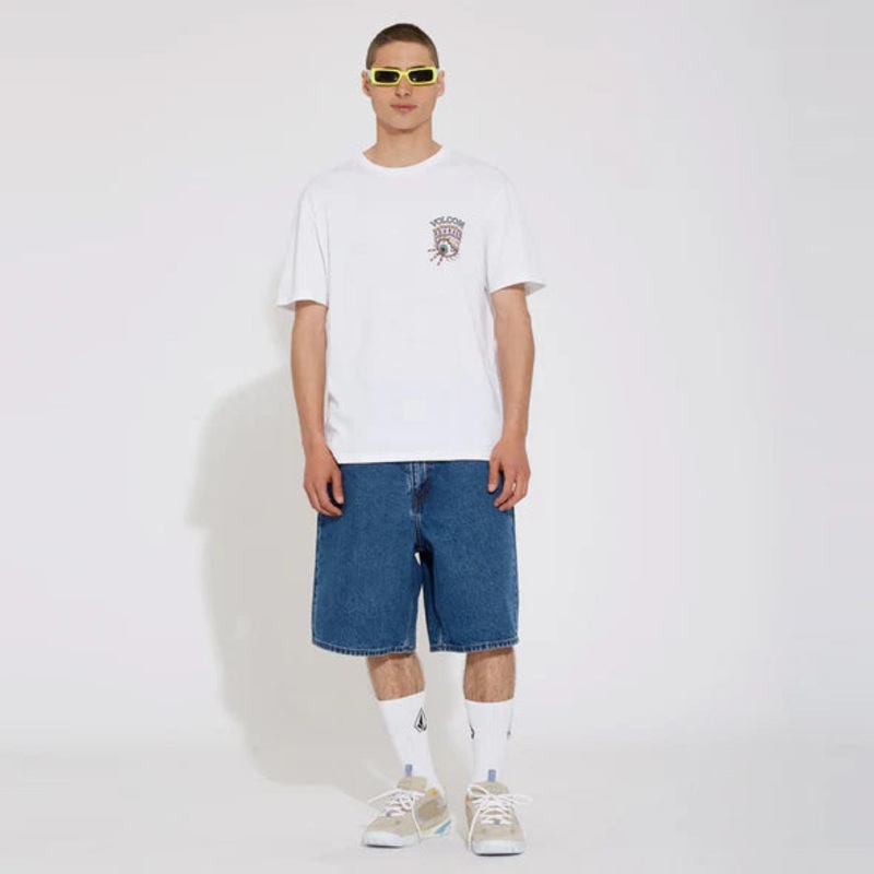 Volcom Billow Denim Short – Oliver Mid Blue