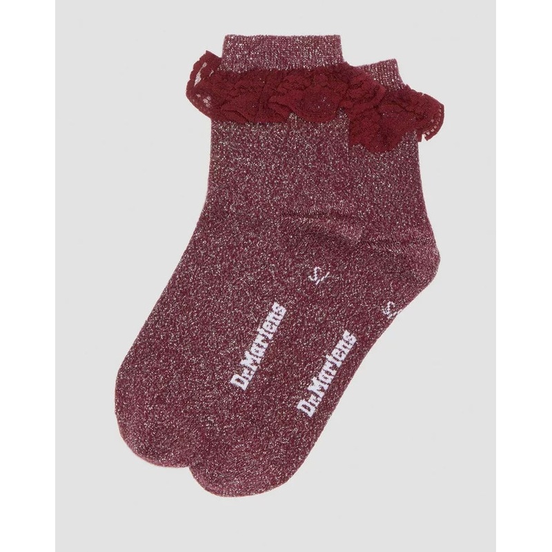 Dr. Martens Frill Sock Organic Cotton Blend – Cherry Red