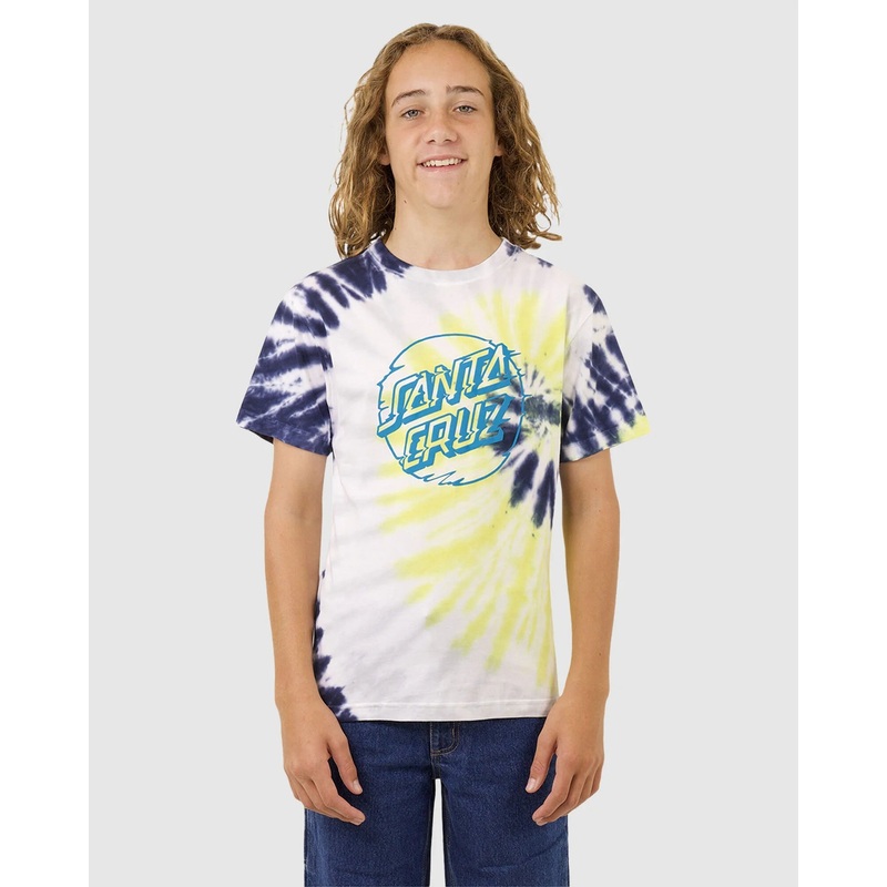 Santa Cruz Vivid Dot Mono Front Boys Tee