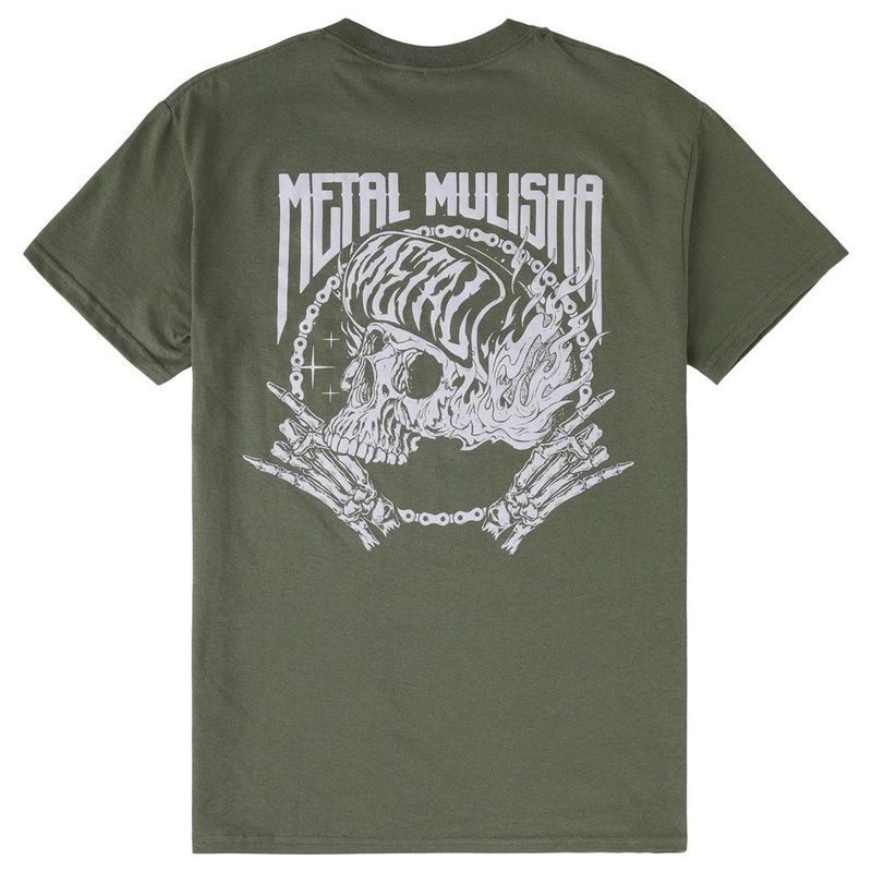 Metal Mulisha Party On Tee|MILITARY GREEN|S|M|L|XL|2XL|3XL|4XL|5XL