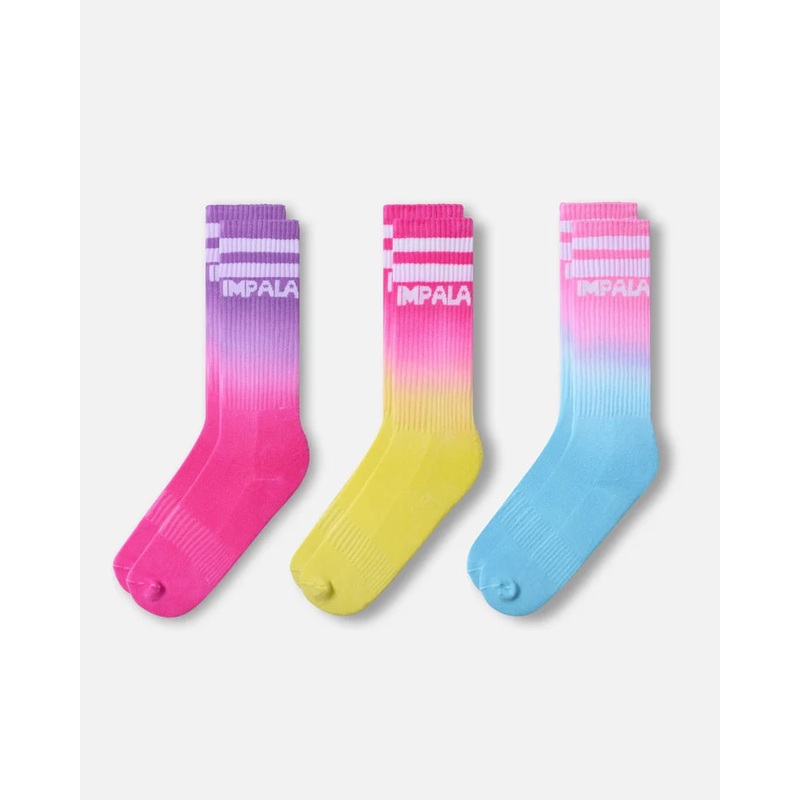 Impala Stripe Skate Socks – 3 Pack Tropicana