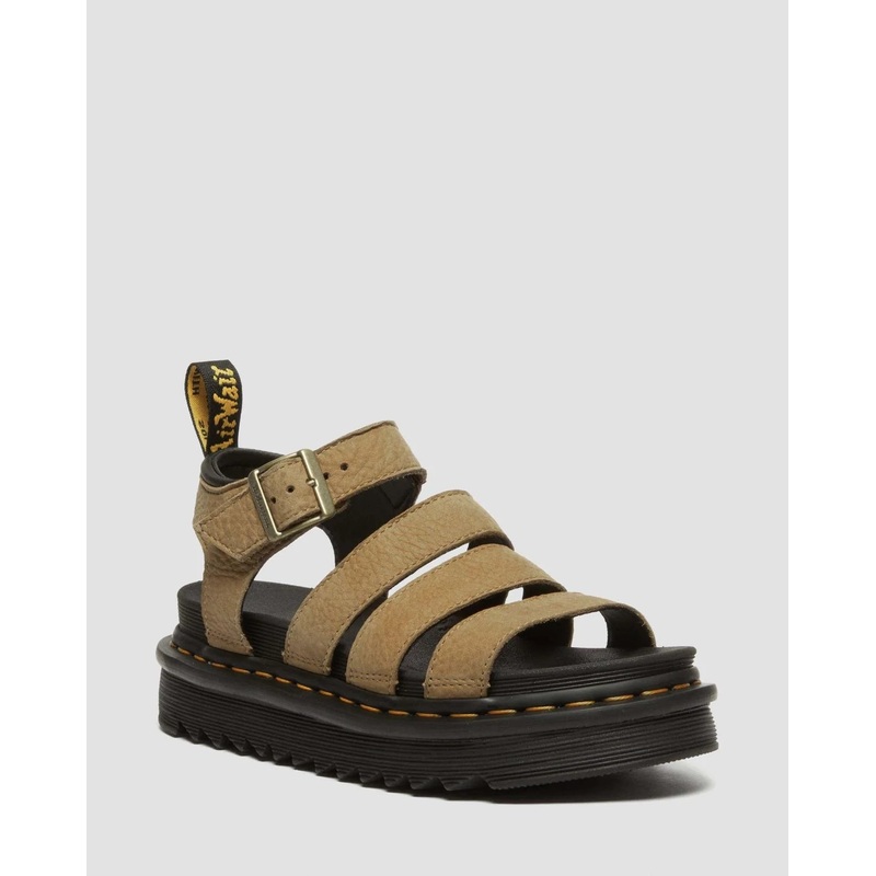 Dr. Martens Blaire 3 Strap Sandal – Savannah Tan Tumbled Nubuck