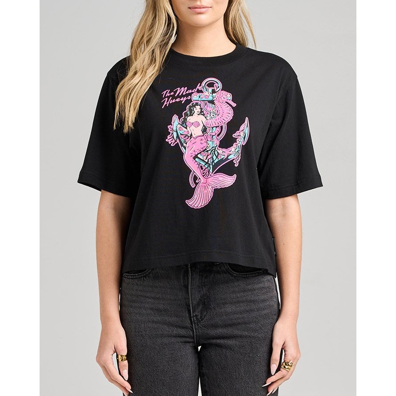 The Mad Hueys SEAHORSE ANCHOR | WOMENS BOXY SS TEE