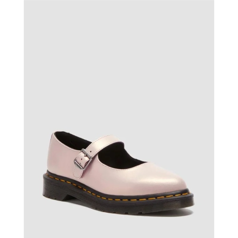 Dr. Martens Elphie Mary Jane Shoe – Powder Pink / Gold Shift Leather