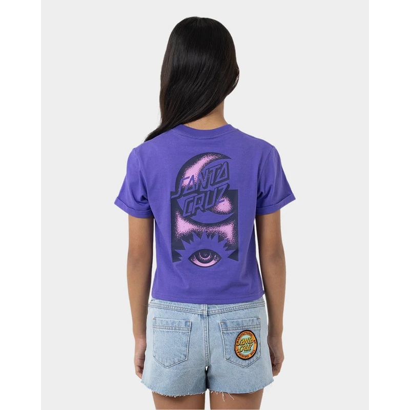 Santa Cruz Seeing Moon Dot Strip Girls Tee