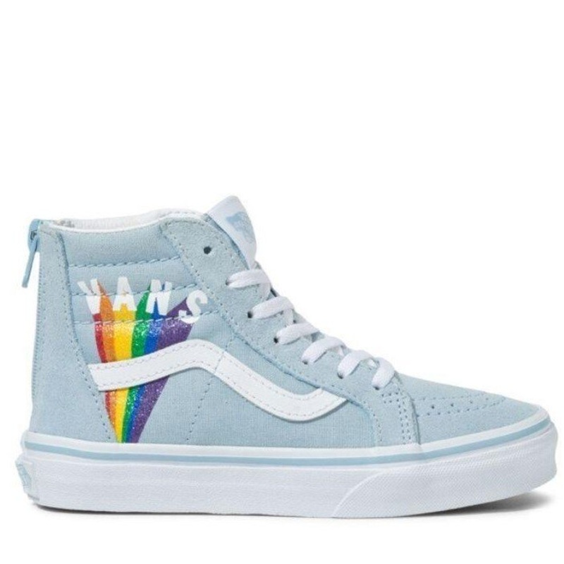 Vans SK8-Hi Zip – Rainbow Vans / Winter White / True White