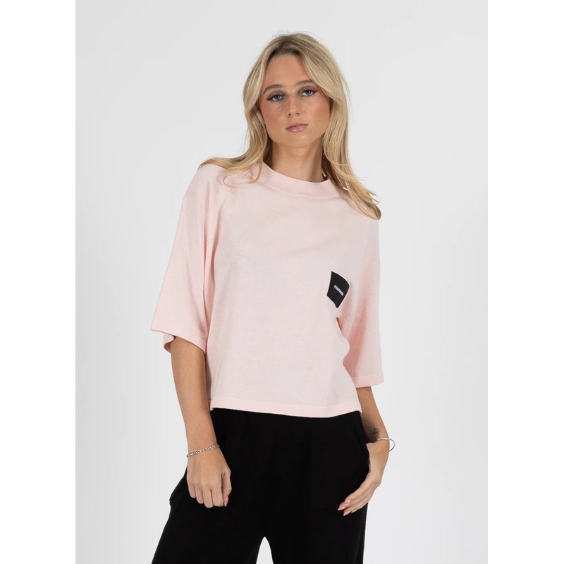 Federation Badge Knit Top – Pink