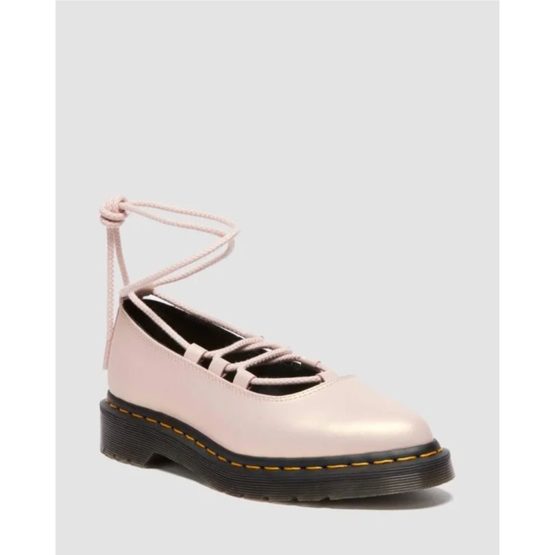 Dr. Martens Elphie II Lace Up Shoe – Powder Pink/Gold Shift Leather