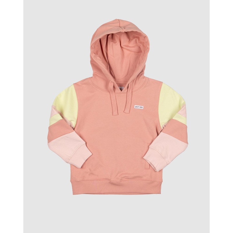 Unit Crest Kids Hoodie|PEACH PINK|0|2|4|6|8