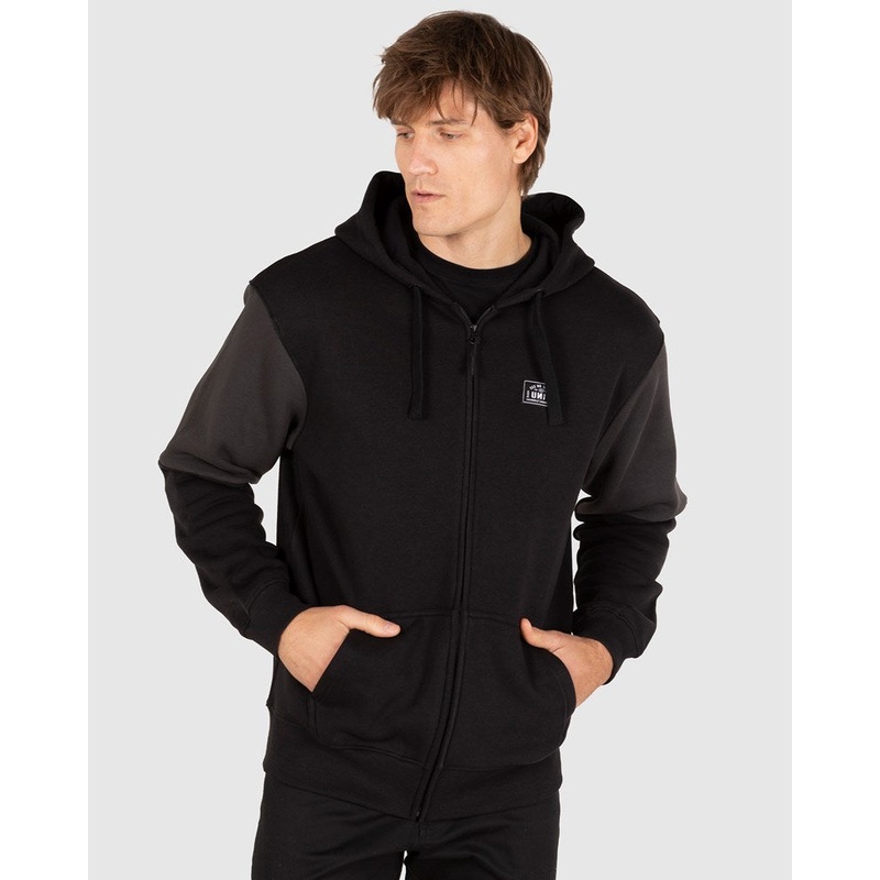 Unit Raines Zip Thru Hoodie|BLACK|S|M|L|XL|2XL|3XL|4XL|5XL