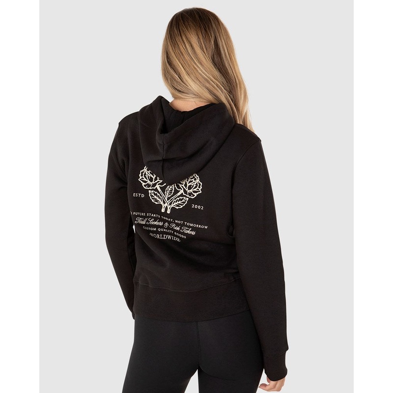 Unit Rosette Ladies Fleece|BLACK|6/2XS|8/XS|10/S|12/M|14/L|16/XL