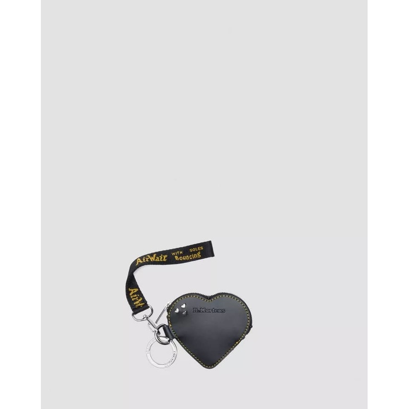 Dr. Martens Leather Heart Purse Keyring – Black Kiev