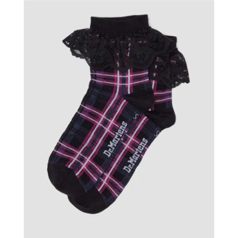 Dr Martens Frill Sock Organic Cotton Blend – Pink Multi