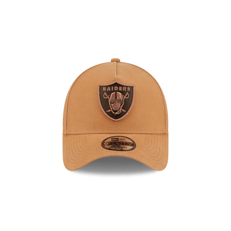 New Era Las Vegas Raiders Washed Canvas Bronze 9FORTY A-Frame Snapback