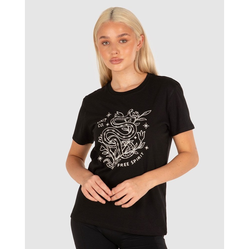 UNIT DAZZLE LADIES TEE|BLACK|TAN|XS|S|M|L|XL|2XS