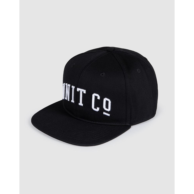 UNIT TEAM FLAT PEAK SNAPBACK|BLACK|OSFM