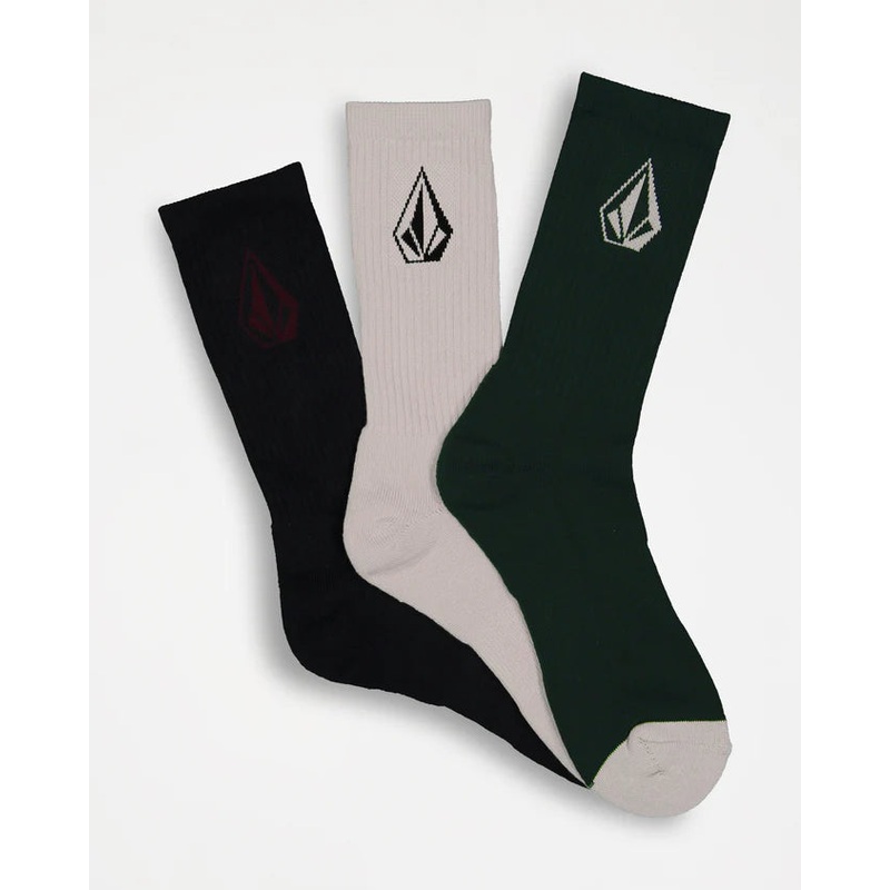 Volcom Full Stone Sock 3 Pack – Black Combo