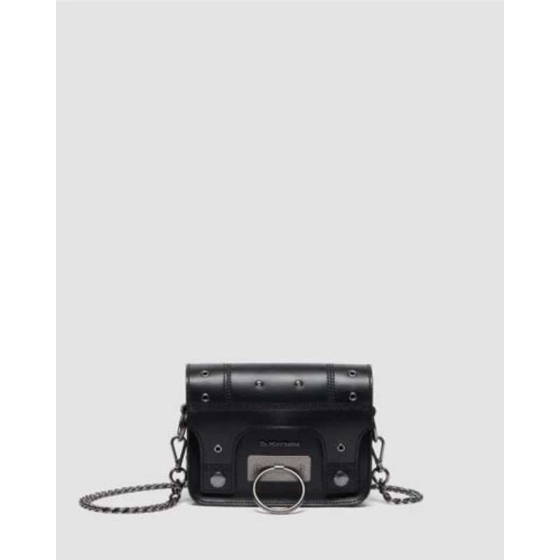 Dr. Martens 7 Leather Hardware Satchel – Black Kiev