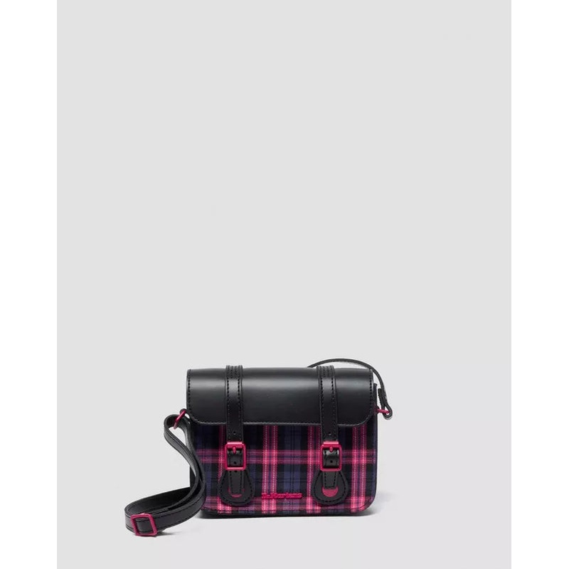 Dr Martens 7 Satchel Black/Pink Tartan