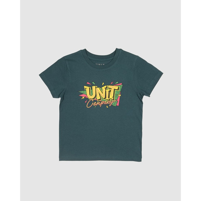 UNIT DOOZY KIDS TEE|DK TEAL|0|2|4|6|8