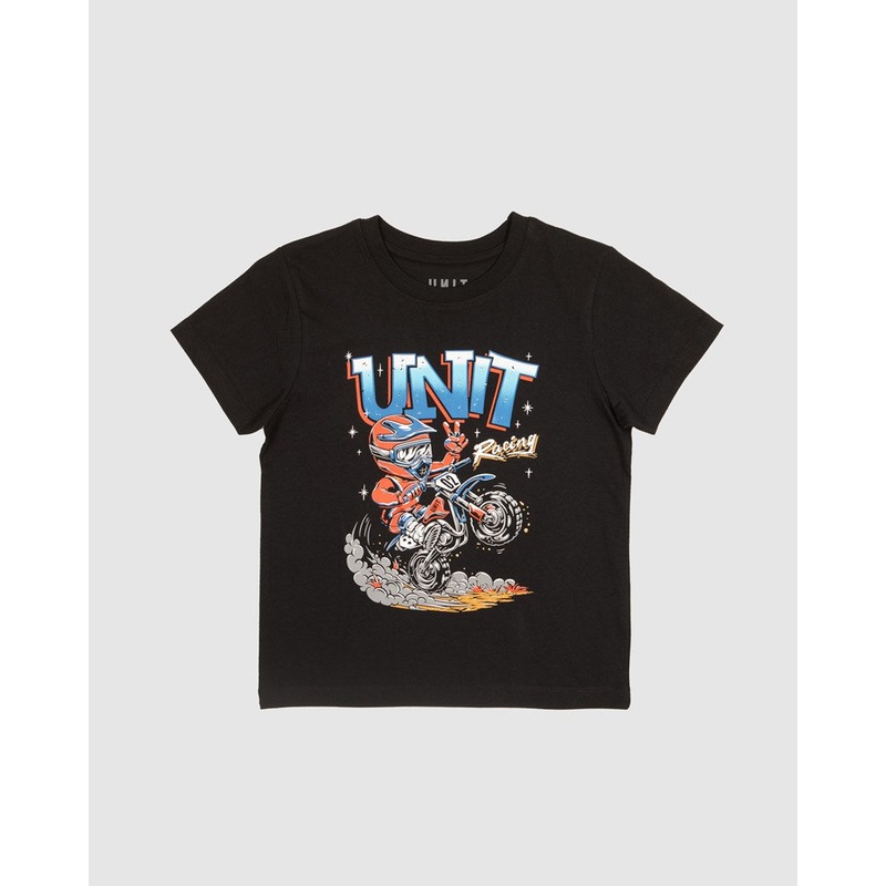 UNIT FREESTYLE KIDS TEE|BLACK|0|2|4|6|8