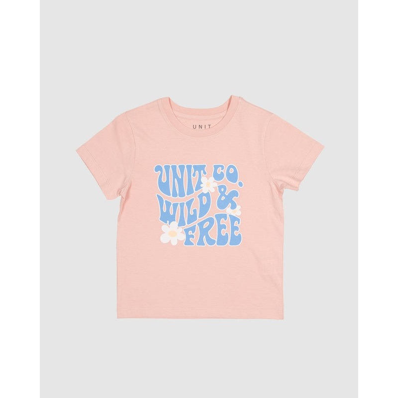 UNIT WILLOW KIDS TEE|PINK|0|2|4|6|8