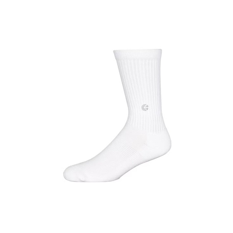 Ethika Boys White Crew Sock – Silver Logo