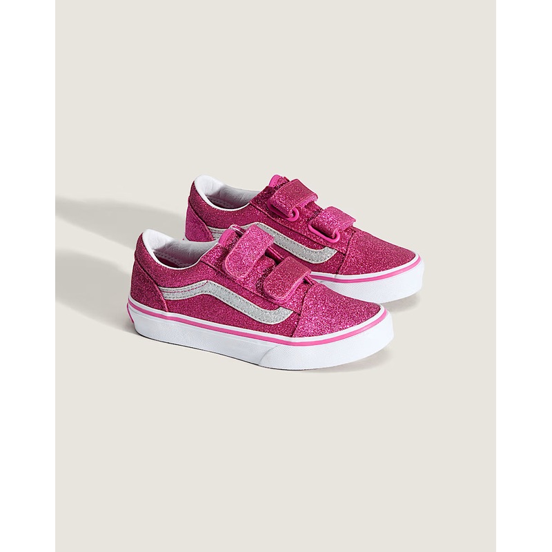 Vans Old Skool V Kids – Glitter Raspberry Rose