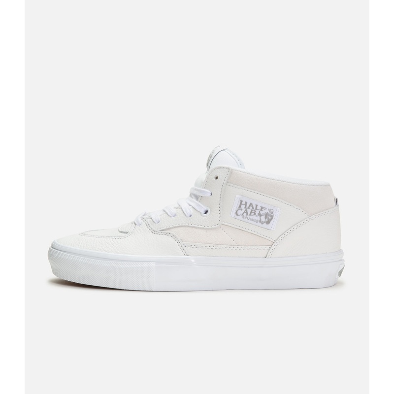 Vans Skate Half Cab|6|6.5|7|7.5|8|8.5|9|9.5|10|10.5|11|11.5|12|13|White/White