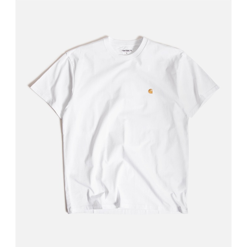 Carhartt WIP Chase T-Shirt|XS|S|M|L|XL|XXL|White/Gold