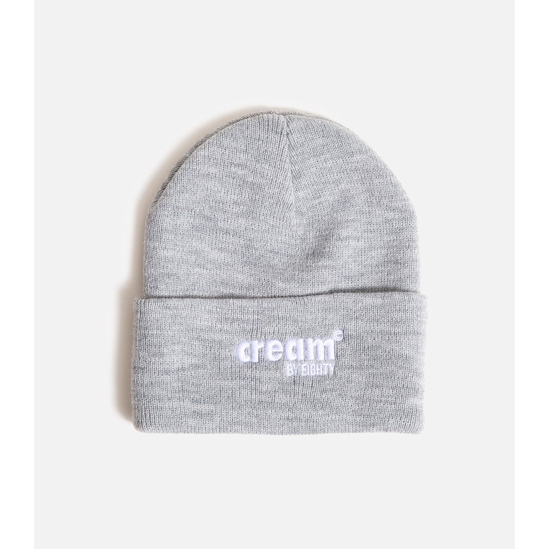 Cream By Eighty Logo Beanie|O/S|Grey