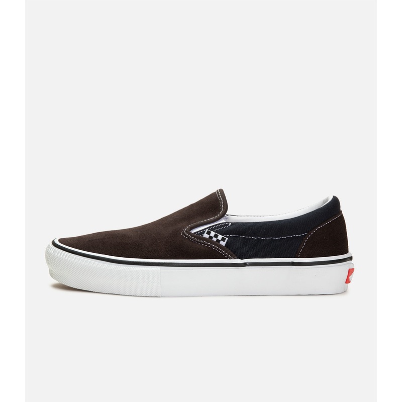 Vans Skate Slip-On|4|4.5|5|5.5|6|6.5|7|7.5|8|8.5|9|9.5|10|10.5|11|11.5|12|13|Dark Brown/Navy