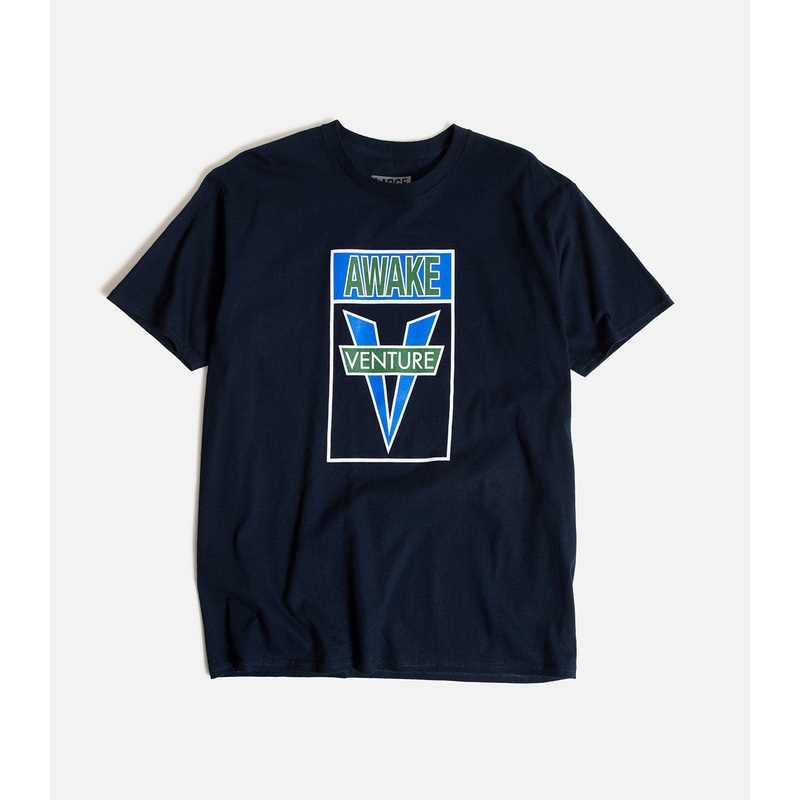 Venture Awake T-Shirt|S|M|L|XL|XXL|Navy/White
