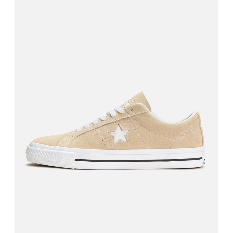 Converse One Star Pro OX|6|6.5|7|7.5|8|8.5|9|9.5|10|10.5|11|11.5|12|13|Oat Milk/White/Black