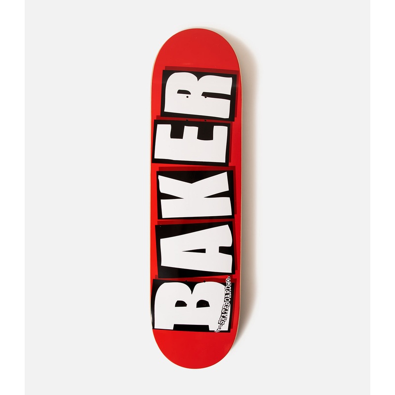 Baker Brand Logo White Deck|8.0″|8.25″|8.5″|Red/White Letters