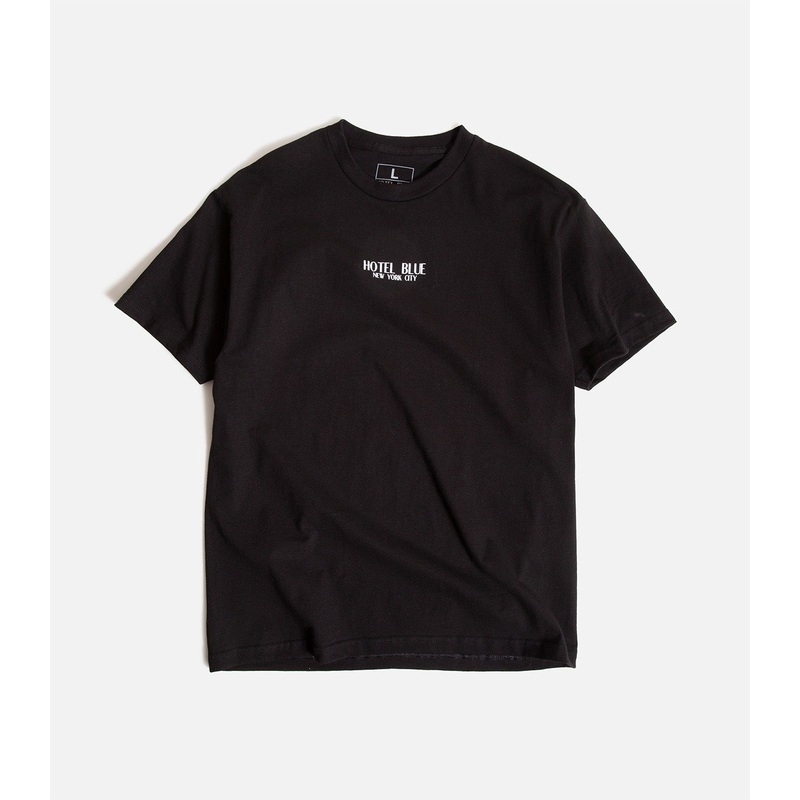 Hotel Blue Logo T-Shirt|S|M|L|XL|XXL|Black