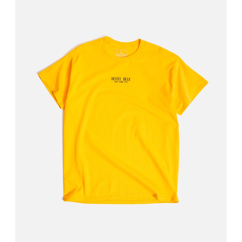 Hotel Blue Logo T-Shirt|S|M|L|XL|XXL|Gold