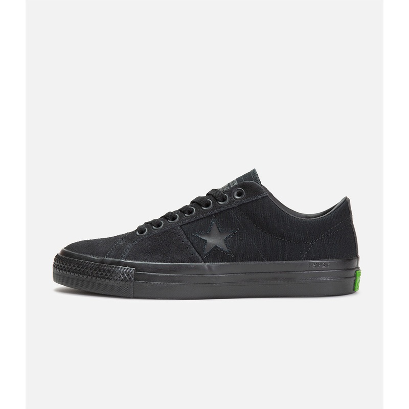Converse One Star Pro OX|6|6.5|7|7.5|8|8.5|9|9.5|10|10.5|11|11.5|12|13|Black/Sap Green