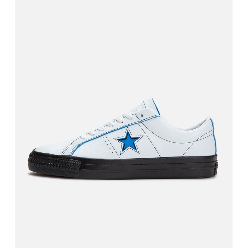 Converse One Star Pro OX|6|6.5|7|7.5|8|8.5|9|9.5|10|10.5|11|11.5|12|13|White/Black/Kinetic Blue