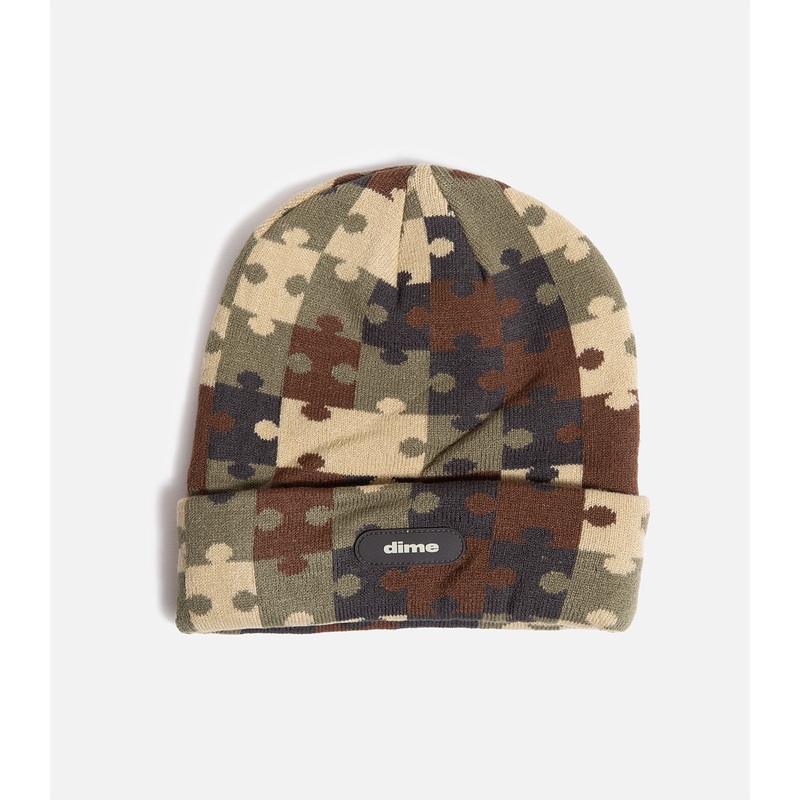 Dime Puzzle Fold Beanie|O/S|Camo