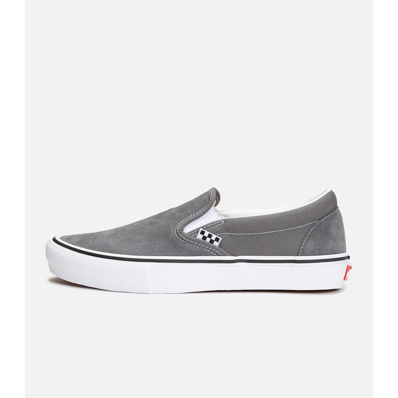 Vans Skate Slip-On|6|6.5|7|7.5|8|8.5|9|9.5|10|10.5|11|11.5|12|13|Pewter/White