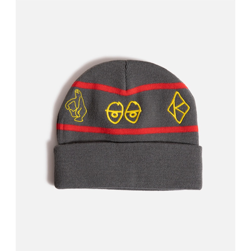 Krooked Naskar Beanie|O/S|Charcoal