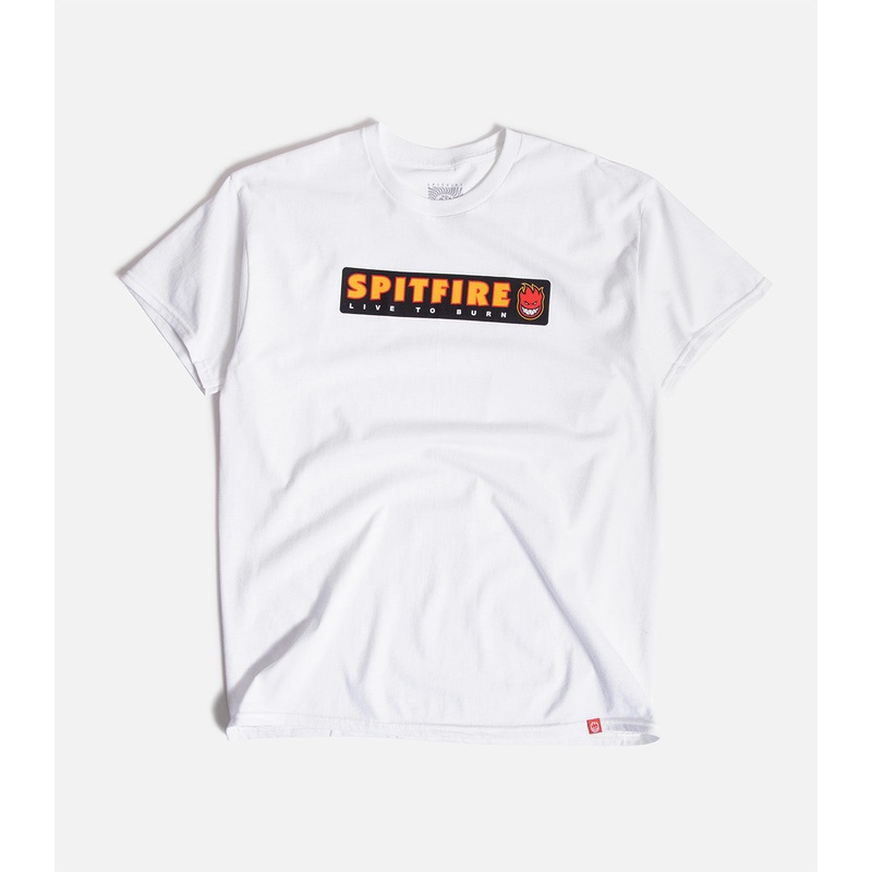 Spitfire Live to Burn T-Shirt|S|M|L|XL|XXL|White