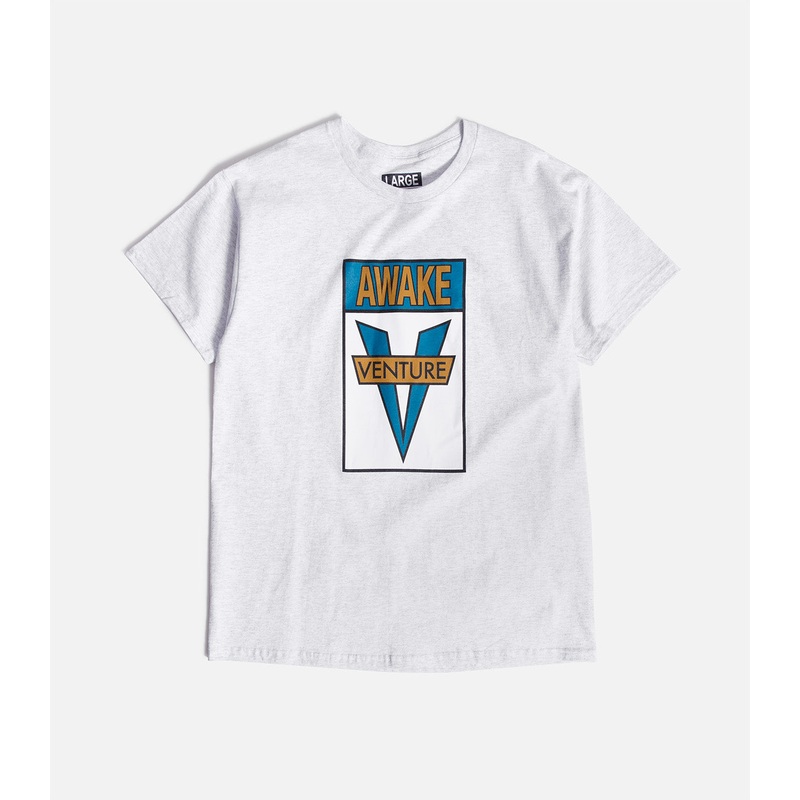 Venture Awake T-Shirt|S|M|L|XL|XXL|Ash/Gold/Teal