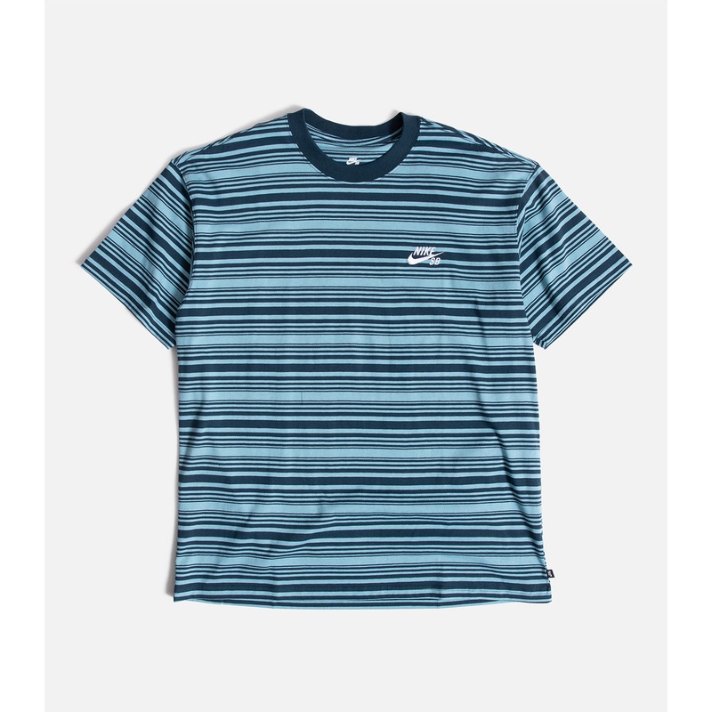 Nike SB Striped Skate Shirt|S|M|L|XL|XXL|Denim Turquoise