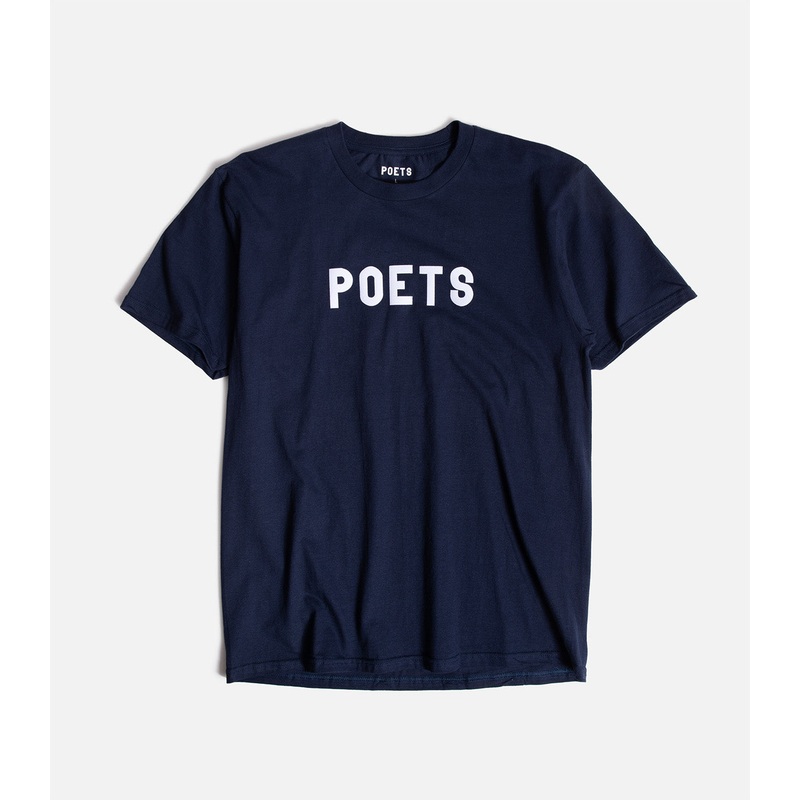 Poets OG Flock T-Shirt|S|M|L|XL|XXL|Navy