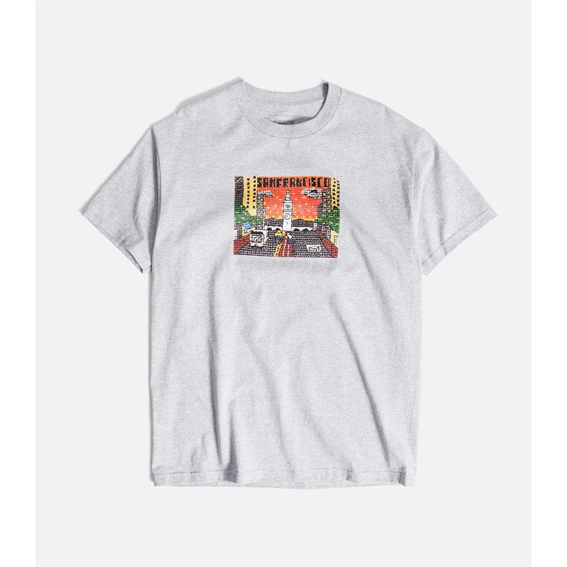 Snack SF Postcard T-Shirt|S|M|L|XL|XXL|Grey