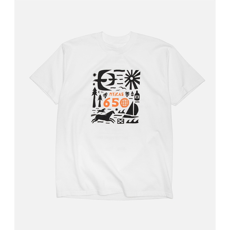 Atlas X HUF Area Code T-Shirt|S|M|L|XL|XXL|White